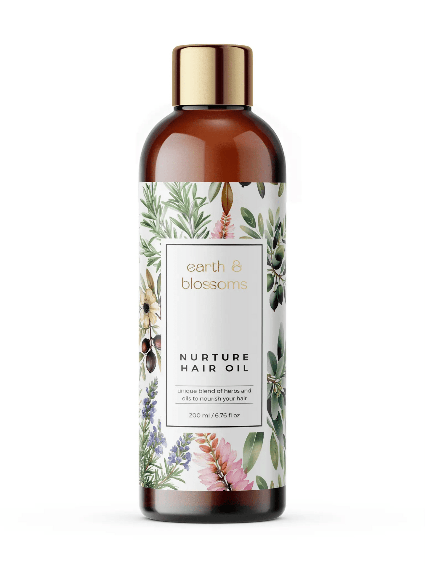 Nurture Hair Oil (2 Pack) – A 100% Natural Blend for Stronger, Healthier Hair - 200ml - earth & blossoms