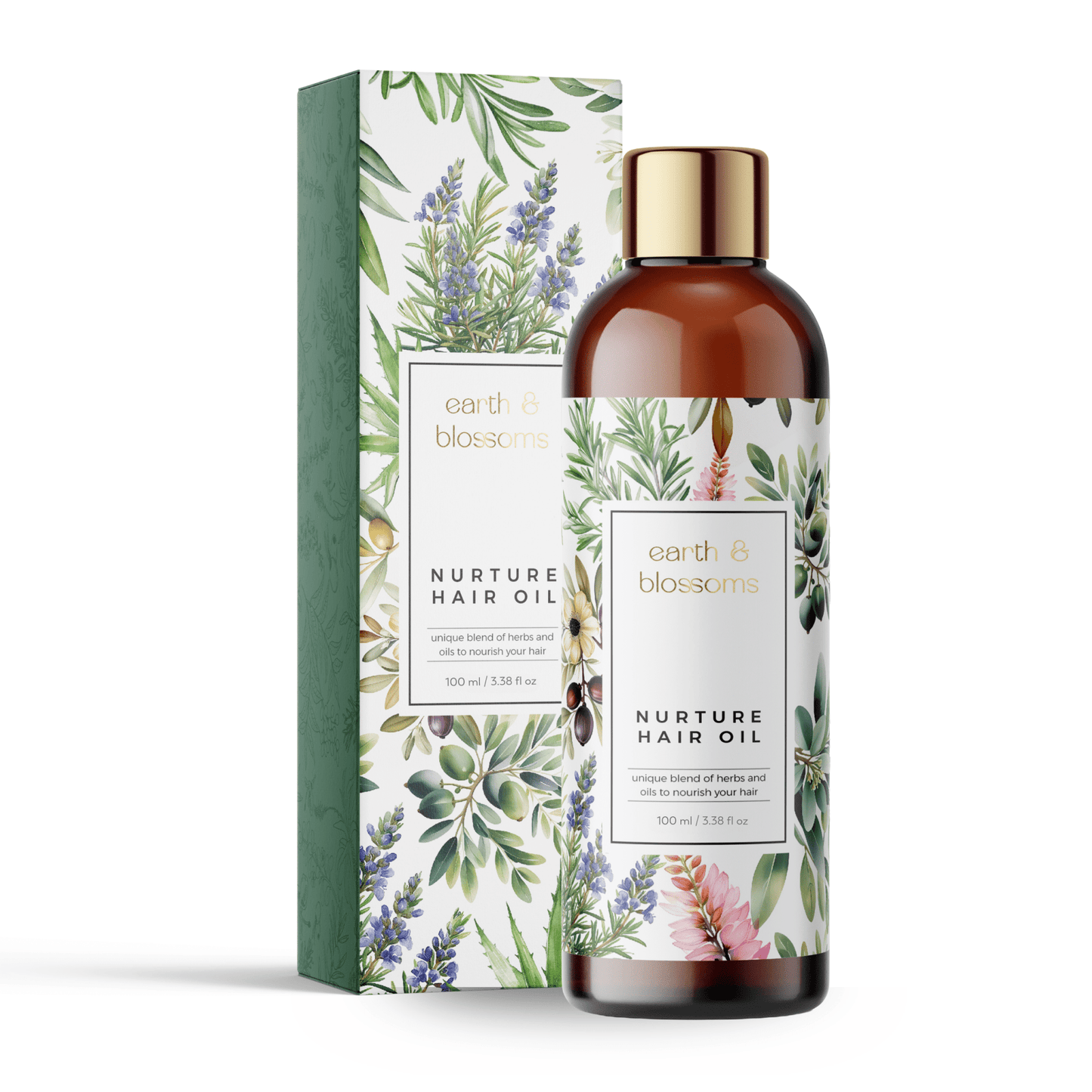 Nurture Hair Oil – A 100% Natural Blend for Stronger, Healthier Hair - 100ml - earth & blossoms