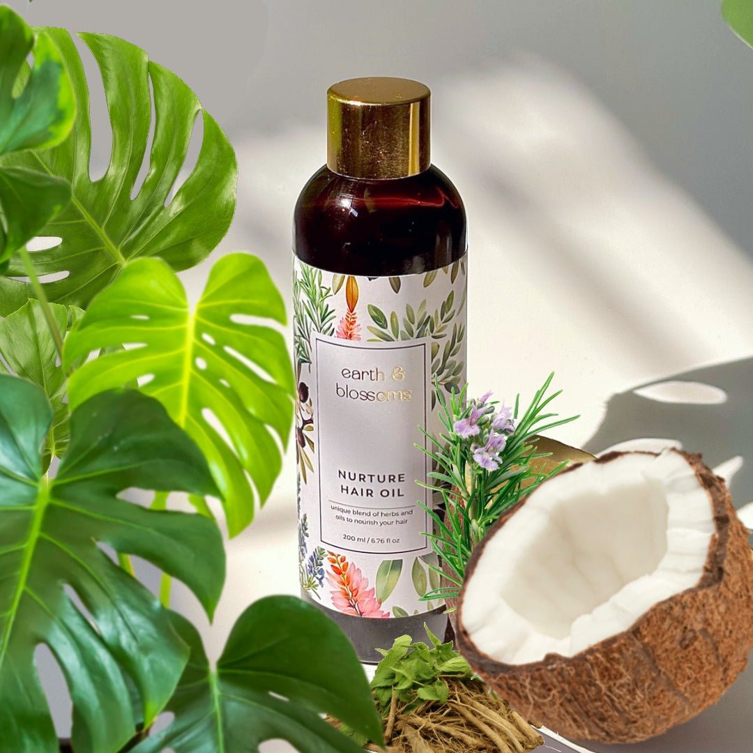 Nurture Hair Oil – A 100% Natural Blend for Stronger, Healthier Hair - 200ml - earth & blossoms