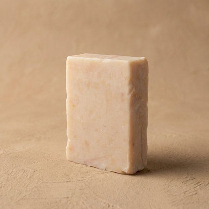 Bar of soap on a beige background