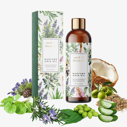 Nurture Hair Oil (2 Pack) – A 100% Natural Blend for Stronger, Healthier Hair - 200ml - earth & blossoms