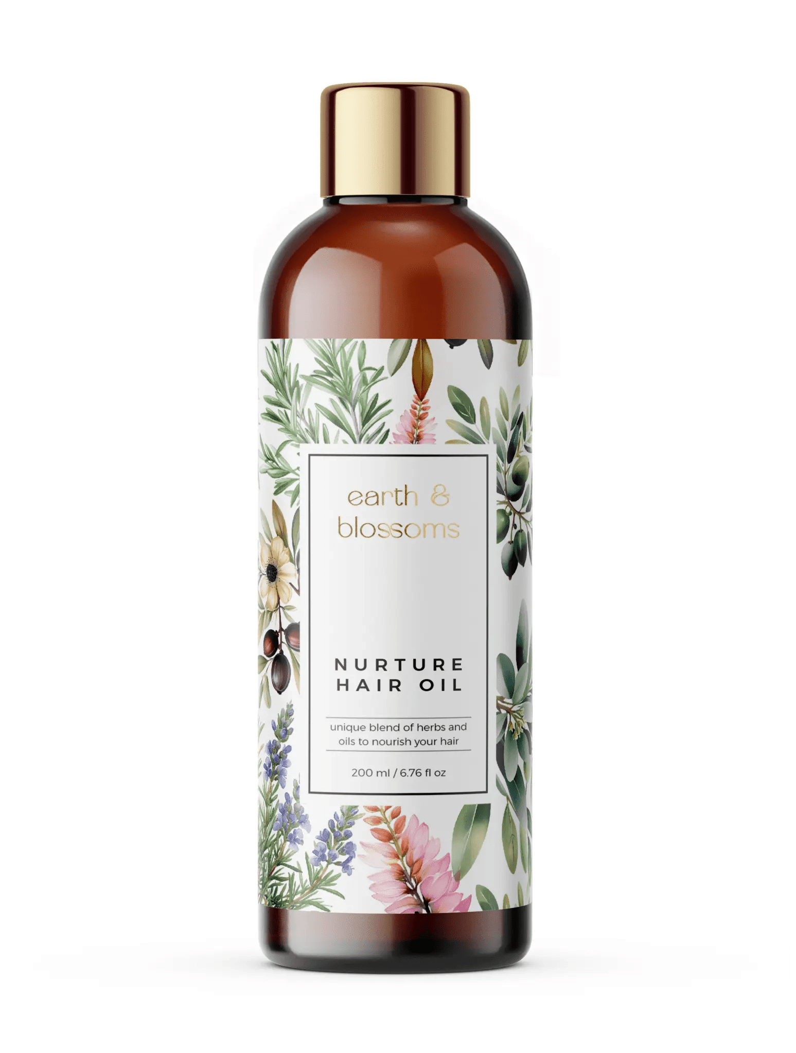 Nurture Hair Oil (2 Pack) – A 100% Natural Blend for Stronger, Healthier Hair - 200ml - earth & blossoms