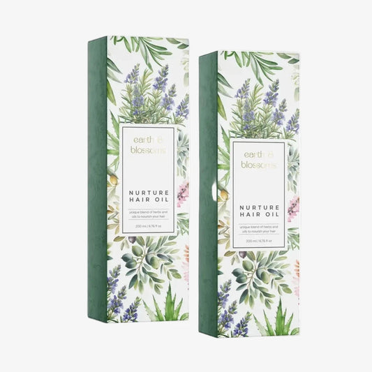 Nurture Hair Oil (2 Pack) – A 100% Natural Blend for Stronger, Healthier Hair - 200ml - earth & blossoms