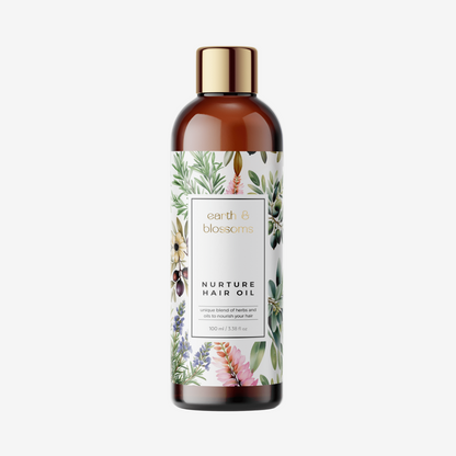 Nurture Hair Oil – A 100% Natural Blend for Stronger, Healthier Hair - 100ml - earth & blossoms